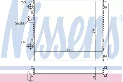 Водяной / масляный радиатор NISSENS для VW POLO (6N2) 1.4 16V