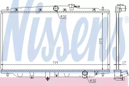 Водяной радиатор NISSENS для HONDA PRELUDE IV (BB_) 2.3 i 16V (BB2)
