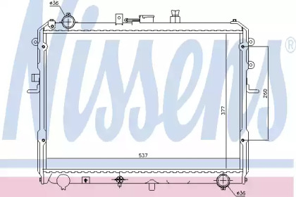 Водяной / масляный радиатор NISSENS для MAZDA E-SERIE Фургон (SR2) E2200 D