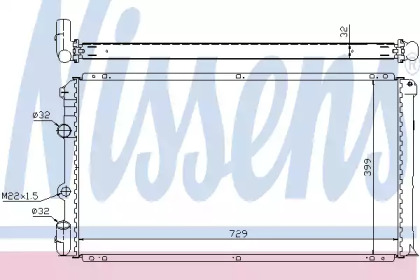 Водяной радиатор NISSENS для NISSAN INTERSTAR Фургон (X70) dCi 80