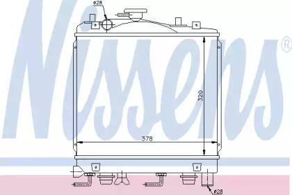 Водяной / масляный радиатор NISSENS для KIA PRIDE (DA) 1.3 i