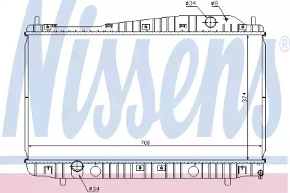 Водяной / масляный радиатор NISSENS для CHEVROLET EVANDA 2.0