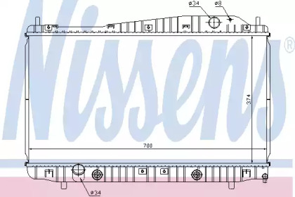 Водяной / масляный радиатор NISSENS для CHEVROLET EVANDA 2.0