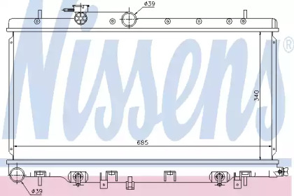 Водяной / масляный радиатор NISSENS для SUBARU IMPREZA седан (GD) 2.0 i AWD