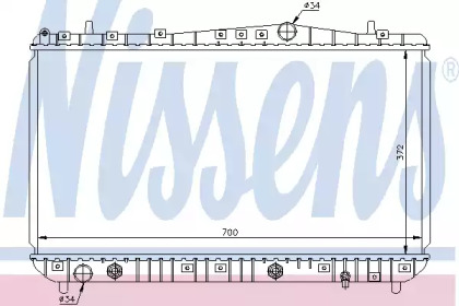 Водяной радиатор NISSENS для CHEVROLET NUBIRA седан 1.8