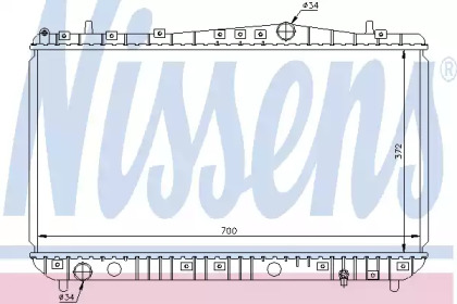 Водяной радиатор NISSENS для CHEVROLET NUBIRA седан 1.8
