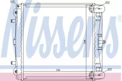 Водяной / масляный радиатор NISSENS для PORSCHE 911 (996) 3.4 Carrera