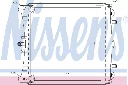Водяной / масляный радиатор NISSENS для PORSCHE 911 (996) 3.4 Carrera