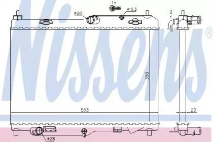Водяной / масляный радиатор NISSENS для FORD FIESTA VI 1.5 TDCi