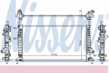 Водяной / масляный радиатор NISSENS для MAZDA 3 седан (BK) 2.0