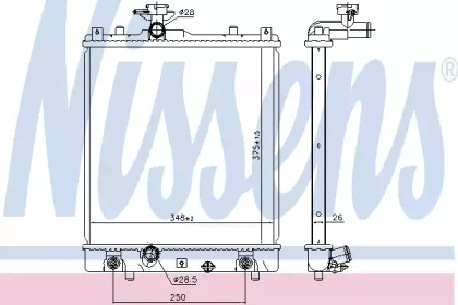 Водяной / масляный радиатор NISSENS для SUZUKI WAGON R+ (MM) 1.3 (RB 413)