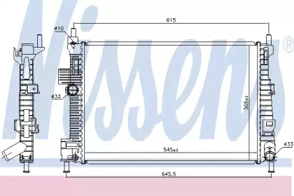Водяной / масляный радиатор NISSENS для FORD GRAND C-MAX (DXA/CB7, DXA/CEU) 1.6 TDCi