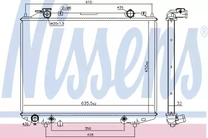 Водяной / масляный радиатор NISSENS для MAZDA BT-50 Пикап (CD, UN) 2.5 MRZ-CD