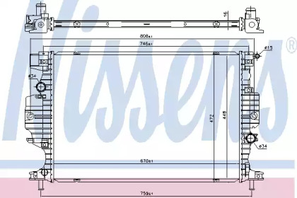 Водяной / масляный радиатор NISSENS для FORD MONDEO V Хэтчбек 1.5 TDCi