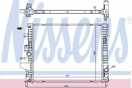 Водяной / масляный радиатор NISSENS для FORD FOCUS III седан 1.0 EcoBoost