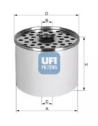 Топливный фильтр UFI для FORD ESCORT IV Turnier (AWF, AVF) 1.6 D