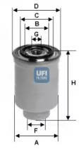 Топливный фильтр/ корпус UFI для NISSAN TERRANO I (WD21) 2.7 TD 4WD