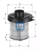 Воздушный фильтр UFI для PEUGEOT 106 I (1A, 1C) 1.0