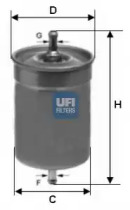 Топливный фильтр UFI для VW GOLF II (19E, 1G1) 1.8 i Cat Syncro