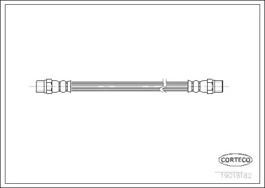тормозные шланги CORTECO для VW GOLF II (19E, 1G1) 1.8 i Cat Syncro