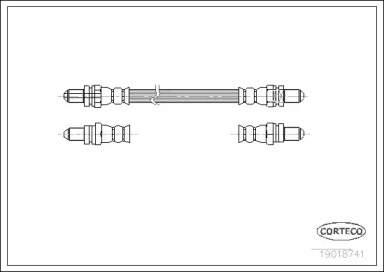 тормозные шланги CORTECO для FORD SIERRA Хэтчбек (GBC, GBG) 2.0 i DOHC
