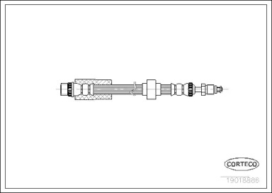 тормозные шланги CORTECO для PEUGEOT 405 I (15B) 1.8 Turbo Diesel