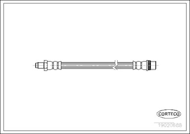 тормозные шланги CORTECO для PEUGEOT 405 I (15B) 1.8 Turbo Diesel