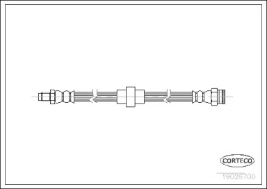 тормозные шланги CORTECO для PEUGEOT 205 I (741A/C) 1.7 Diesel