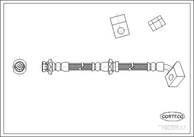 тормозные шланги CORTECO для NISSAN BLUEBIRD Station Wagon (WU11) 2.0 D