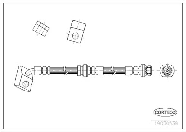 тормозные шланги CORTECO для NISSAN BLUEBIRD Station Wagon (WU11) 2.0 D