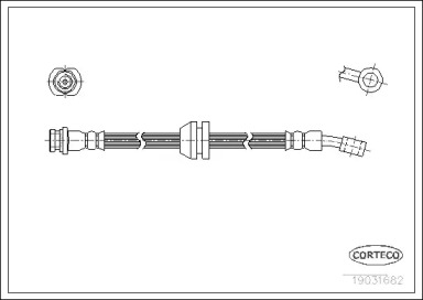 тормозные шланги CORTECO для CHEVROLET MATIZ (M200, M250) 1.0
