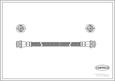 тормозные шланги CORTECO для CHEVROLET MATIZ (M200, M250) 1.0