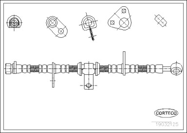 тормозные шланги CORTECO для HONDA ACCORD IV купе (CB, CC) 2.0 i 16V (CC1)
