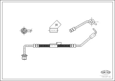 тормозные шланги CORTECO для FORD TRANSIT Фургон (E_ _) 2.5 TD (EAS, EAL)