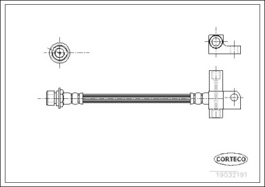 тормозные шланги CORTECO для FORD TRANSIT Фургон (E_ _) 2.5 TD (EAS, EAL)
