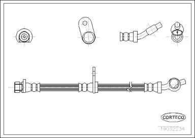 тормозные шланги CORTECO для HONDA LEGEND I (HS, KA) 2.7 i 24V (KA4)