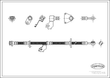 тормозные шланги CORTECO для HONDA CIVIC VI седан (EJ, EK) 1.6 i Vtec