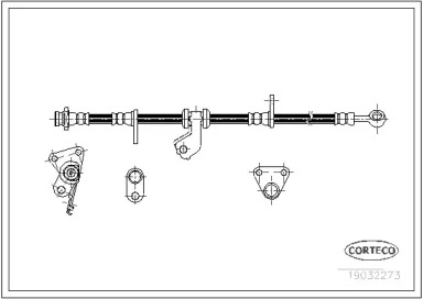 тормозные шланги CORTECO для HONDA CIVIC VI седан (EJ, EK) 1.6 i Vtec