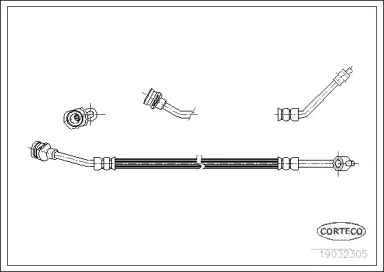тормозные шланги CORTECO для NISSAN TERRANO II (R20) 2.4 4WD