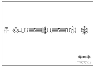 тормозные шланги CORTECO для NISSAN ALMERA I (N15) 2.0 D