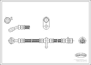 тормозные шланги CORTECO для HONDA INTEGRA Хэтчбек (DA) 1.5