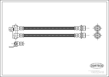 тормозные шланги CORTECO для FORD TRANSIT Фургон (E_ _) 2.5 TD (EAS, EAL)