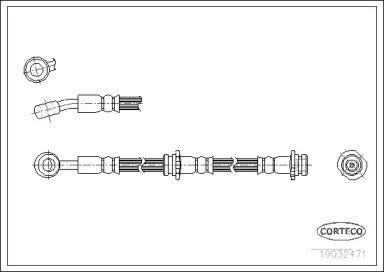 тормозные шланги CORTECO для NISSAN ALMERA I (N15) 2.0 D