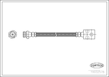 тормозные шланги CORTECO для NISSAN TERRANO II (R20) 2.4 4WD