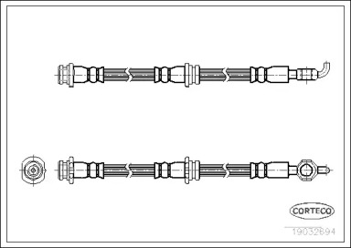 тормозные шланги CORTECO для NISSAN BLUEBIRD (U11) 1.8 Turbo