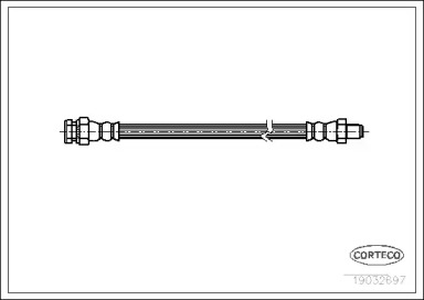 тормозные шланги CORTECO для NISSAN PICK UP (D21) 2.5 D 4WD