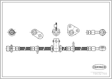 тормозные шланги CORTECO для HONDA SHUTTLE (RA) 2.2 16V (RA1)