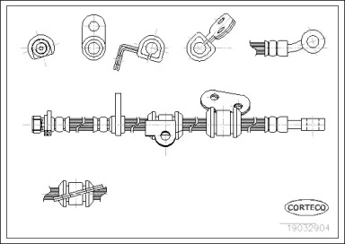 тормозные шланги CORTECO для HONDA LEGEND II (KA) 3.2 i 24V (KA7)