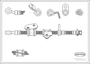 тормозные шланги CORTECO для HONDA LEGEND II (KA) 3.2 i 24V (KA7)