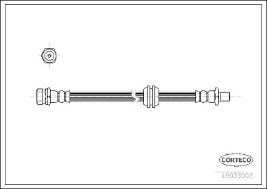тормозные шланги CORTECO для KIA SHUMA (FB) 1.8 i 16V